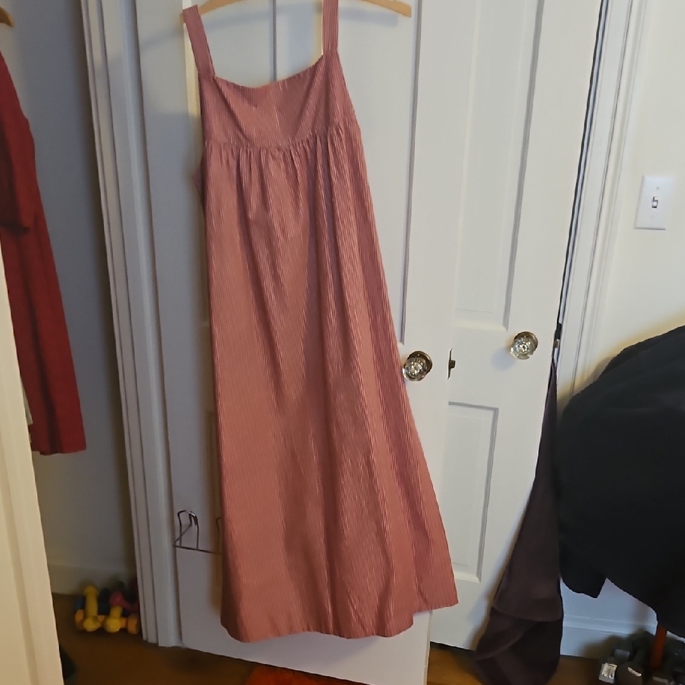 Pink Sleeveless Maxi Dress vintage 1960s marimekko